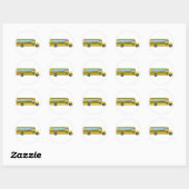 Schoolbus Ronde Sticker (Vel)