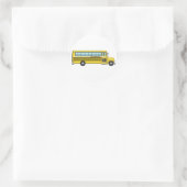 Schoolbus Ronde Sticker (Tas)