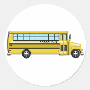 Schoolbus Ronde Sticker