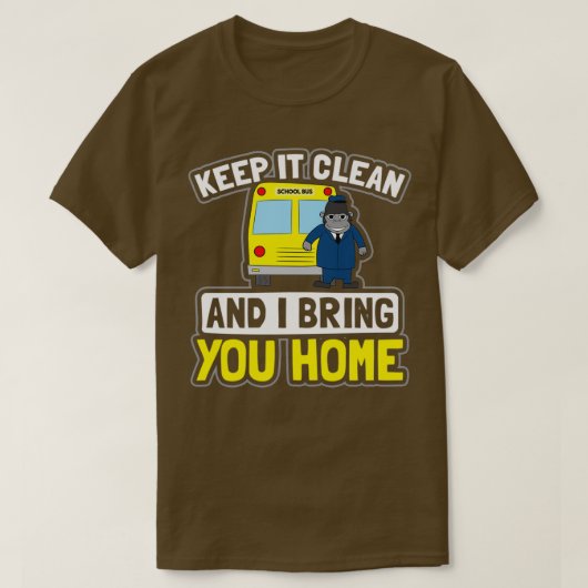 Schoolbus Shirt Schoon je thuis cadeau 3 (Design voorkant)