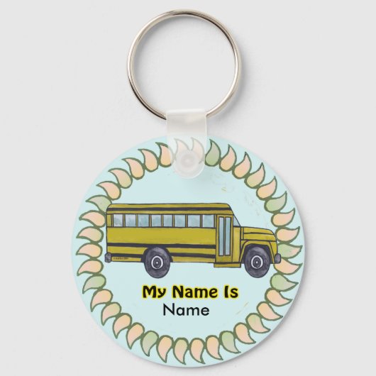 Schoolbus-sleutelhanger Sleutelhanger (Voorkant)