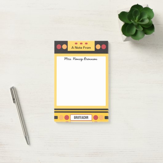 Schoolbus — Speciaal leraar Post-it® Notes (Kantoor)