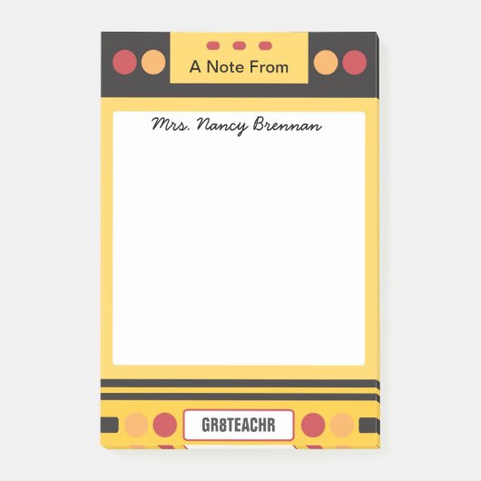 Schoolbus — Speciaal leraar Post-it® Notes (Voorkant)