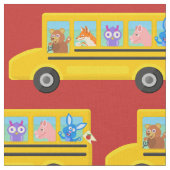Schoolbus-stutdierentuin | Kies een kleur Stof (Close Up)