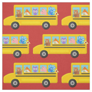 Schoolbus-stutdierentuin Kies een kleur Stof