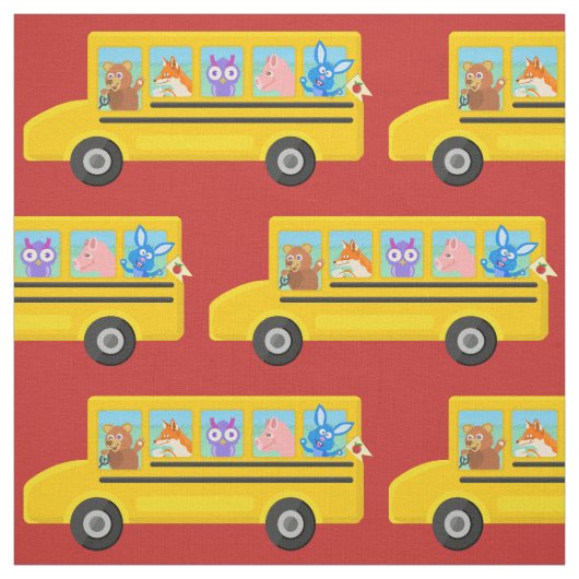 Schoolbus-stutdierentuin | Kies een kleur Stof (Swatch)