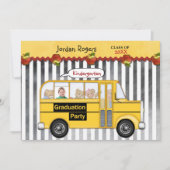 Schoolbus Teddy Bear Foto Kindergarten Afstuderen Kaart (Voorkant)