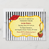 Schoolbus Teddy Bear Foto Kindergarten Afstuderen Kaart (Achterkant)