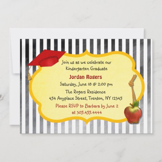 Schoolbus Teddy Bear Foto Kindergarten Afstuderen Kaart (Achterkant)