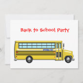 Schoolbus Terug naar schoolfeest Kaart (Voorkant)