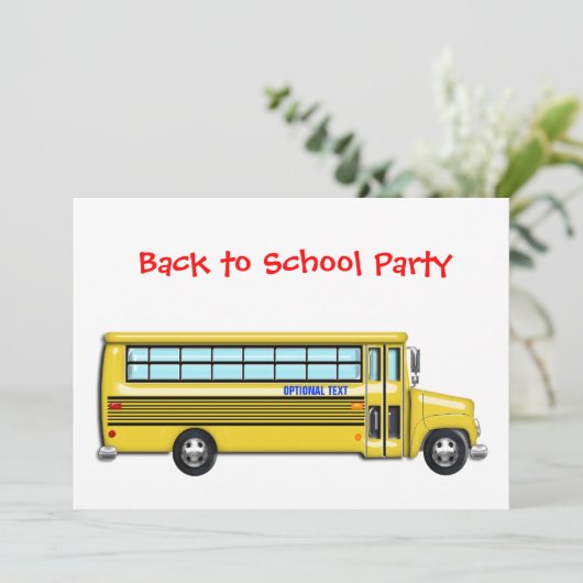 Schoolbus Terug naar schoolfeest Kaart (Staand voorkant)