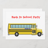 Schoolbus Terug naar schoolfeest Kaart (Voorkant / Achterkant)