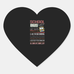 Schoolbus-veiligheidsvoorschriften T, scholierijde Hart Sticker