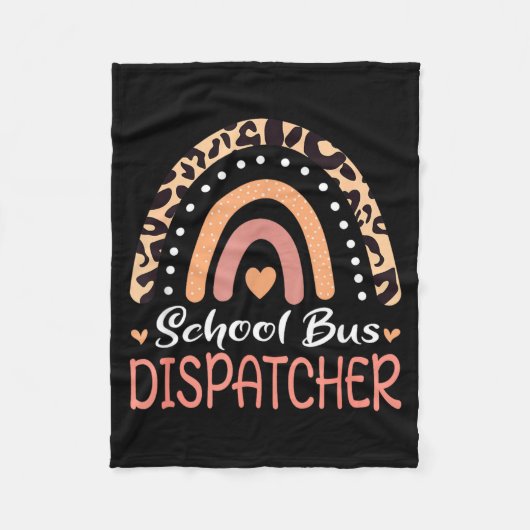 Schoolbus Verzender Luipaard Regenboog Fleece Deken (Voorkant)