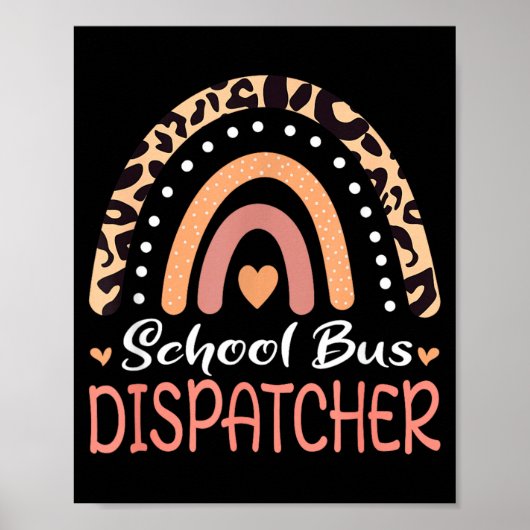 Schoolbus Verzender Luipaard Regenboog Poster (Voorkant)