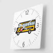 Schoolbus Vierkante Klok (Hoek)