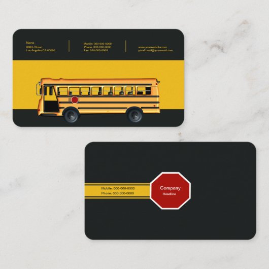 Schoolbus Visitekaartje (Voorkant / Achterkant)