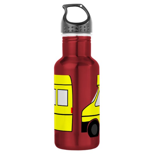 Schoolbus Waterfles (Achterkant)