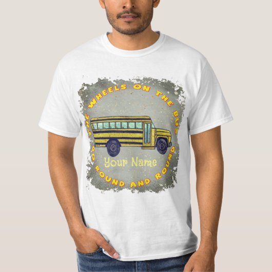Schoolbus Wheels t-shirt (Voorkant)
