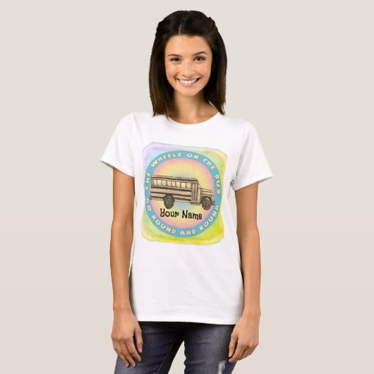 Schoolbus Wheels t-shirt (Voorkant volledig)