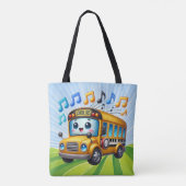 Schoolbus - zie terug. tote bag (Achterkant)