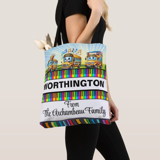 Schoolbus - zie terug. tote bag (Dichtbij)