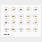 Schoolbusbedrijf Klassieke Ronde Sticker (Vel)