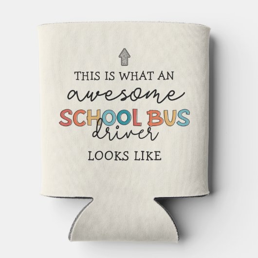 Schoolbusbestuurderswaardering Funny Gift Blikjeskoeler (Achterkant)