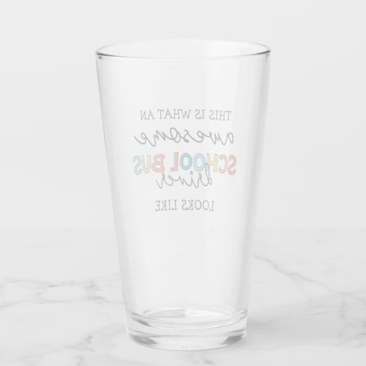 Schoolbusbestuurderswaardering Funny Gift Glas (Achterkant)