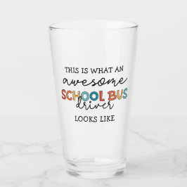 Schoolbusbestuurderswaardering Funny Gift Glas