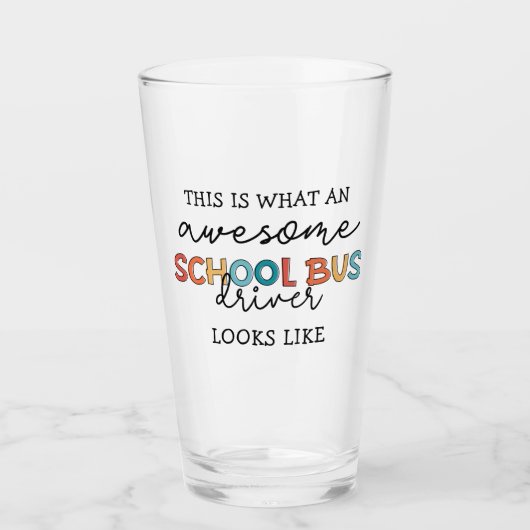 Schoolbusbestuurderswaardering Funny Gift Glas (Voorkant)