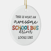 Schoolbusbestuurderswaardering Funny Gift Keramisch Ornament (Rechts)