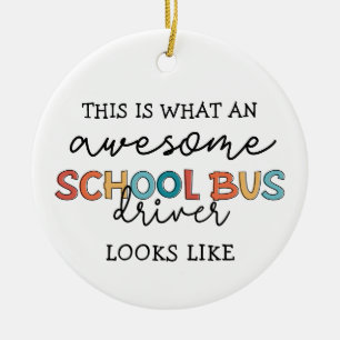 Schoolbusbestuurderswaardering Funny Gift Keramisch Ornament
