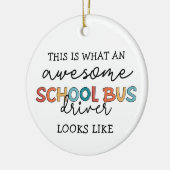 Schoolbusbestuurderswaardering Funny Gift Keramisch Ornament (Links)