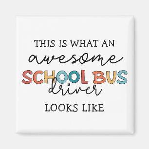 Schoolbusbestuurderswaardering Funny Gift Magneet