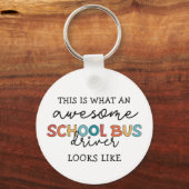Schoolbusbestuurderswaardering Funny Gift Sleutelhanger (Voorkant)