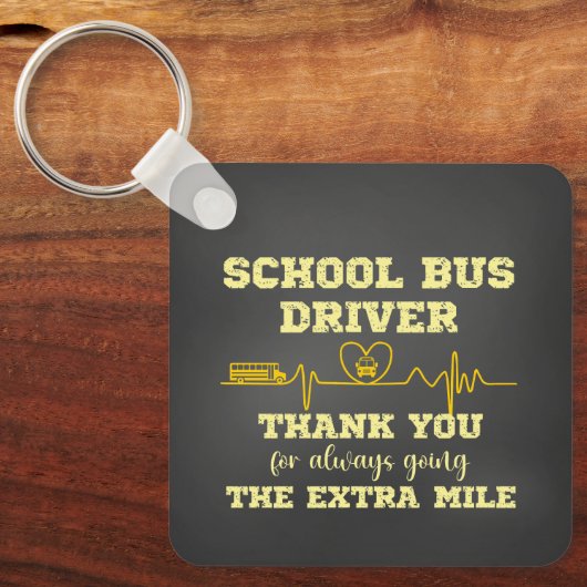 Schoolbusbestuurderswaardering Sleutelhanger (Voorkant)