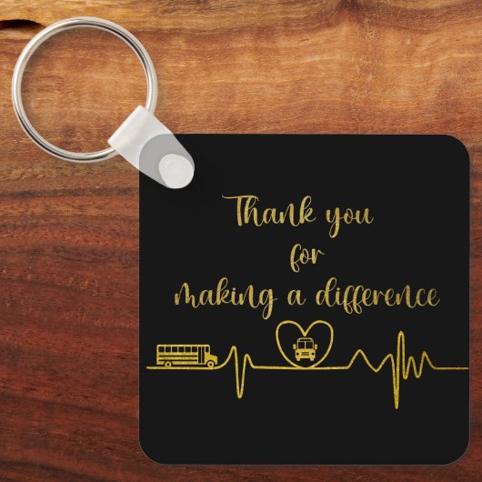 Schoolbusbestuurderswaardering Sleutelhanger (Voorkant)