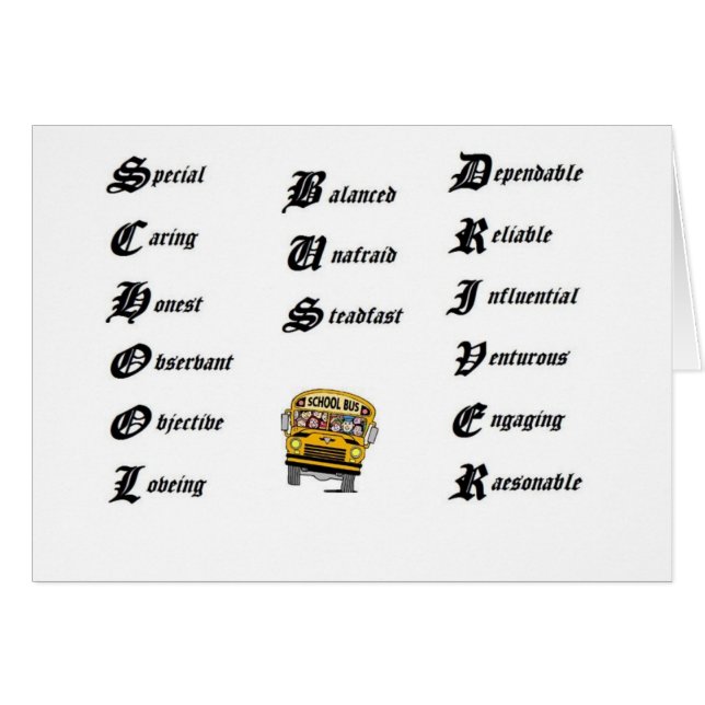 Schoolbuschauffeur (Voorkant Horizontaal)