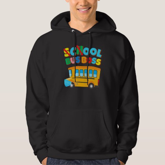 Schoolbuschauffeur 100 dagen schoolmondkapje hoodie (Voorkant)