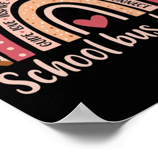 Schoolbuschauffeur 100e dag van schoolbuschauffeur poster (Hoek)