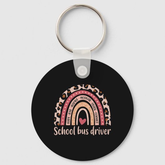 Schoolbuschauffeur 100e dag van schoolbuschauffeur sleutelhanger (Voorkant)