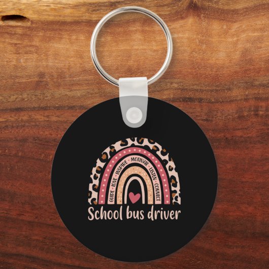 Schoolbuschauffeur 100e dag van schoolbuschauffeur sleutelhanger (Voorkant)