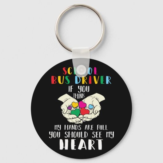 Schoolbuschauffeur als je denkt dat mijn handen vo sleutelhanger (Voorkant)