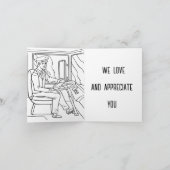 Schoolbuschauffeur Bedankkaart (Binnen)