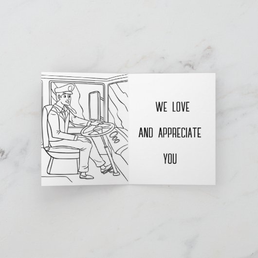 Schoolbuschauffeur Bedankkaart (Binnen)