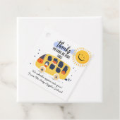 schoolbuschauffeur bedankt je voor je extra kilome bedankjes labels (In situ)