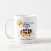 schoolbuschauffeur bedankt je voor je extra kilome koffiemok (Links)