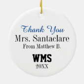 Schoolbuschauffeur - Bekijk terug Keramisch Ornament (Achterkant)