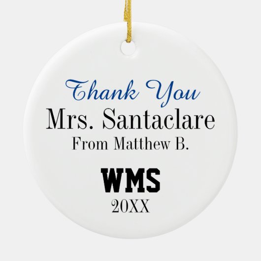 Schoolbuschauffeur - Bekijk terug Keramisch Ornament (Achterkant)